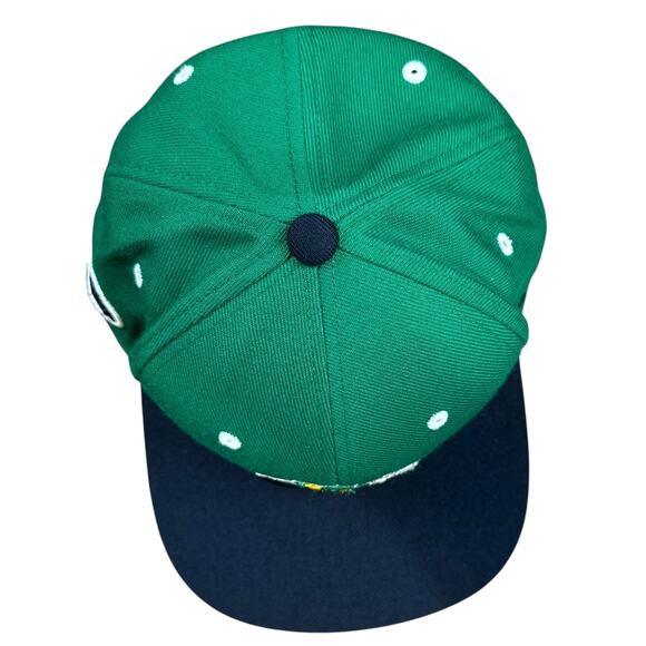 NOTRE DAME Fighting Irish Big Stich Logo Green/Navy NCAA Baseball Cap SZ 7 1/2 - Picture 5 of 8